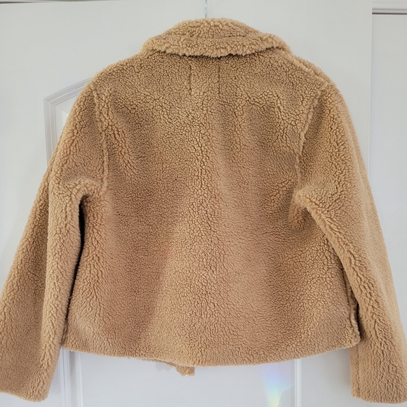  AVEC LES FILLES TOAST TEDDY FAUX FUR TRUCKER COAT SZ XS - Picture 4 of 9